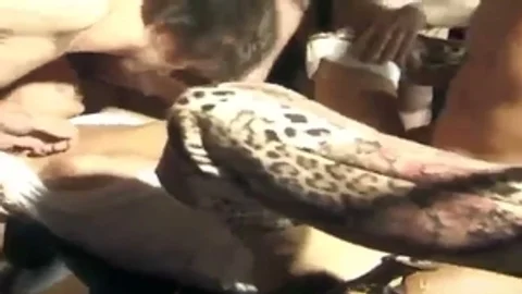 German t-girl receives group-banged