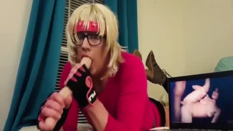excellent dildo DEEPTHROAT SISSY excited SISSY wazoo IN WINDOW