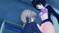 Futa Miku pounds Hibiki On A Table, Cums In Her twat. Futa manga.