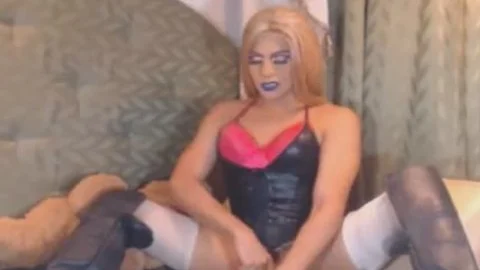 slutty And juicy tgirl nailing Her Teddy Bear