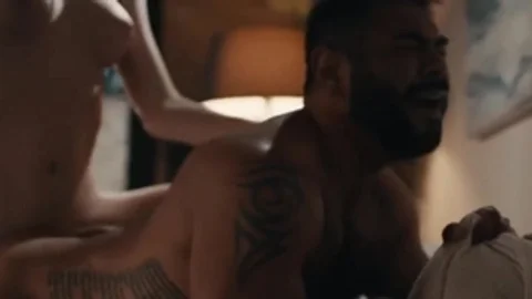 bulky dude Massages TS Stepdaughter And Lets Her bang His arse