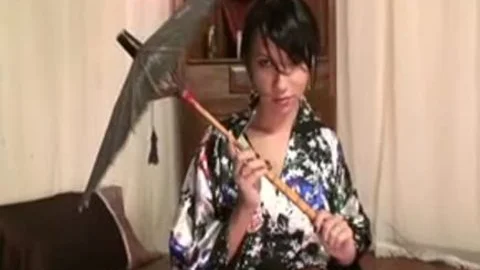 nasty breasty t-girl Wearing Kimono suit plowed painfully