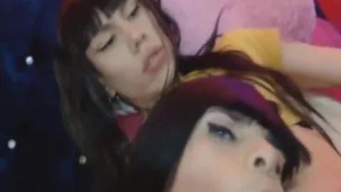 ladyboy hoe engulfing Her friends big ramrod