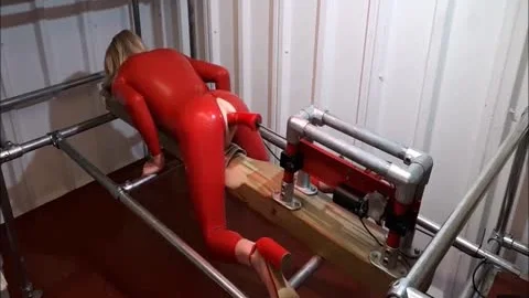 RachelSexyMaid - 34 - Dungeon Fuckmachine In Red Latex Catsuit