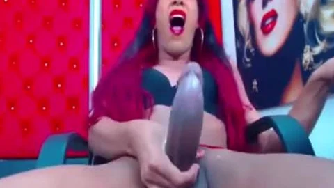 Redhead tgirl likes To jack off