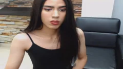 yummy brunette sheboy Hard upright penis