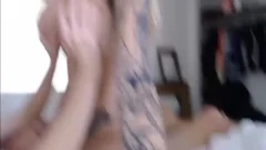 Tattooed sheboy Blondie acquires Her ideal wazoo Destroyed