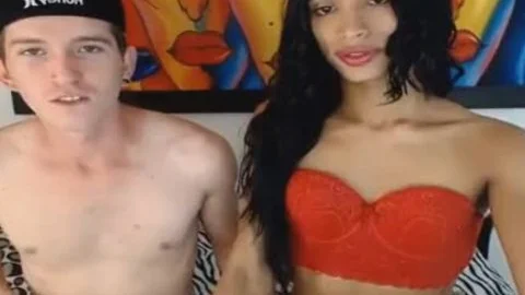 couple ladyboy sucking wang On webcam