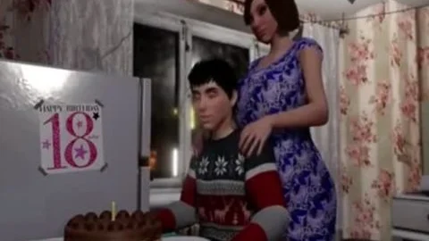 excited tranny Stepmom Gives A Gift To Her Stepson, 3D Futanari