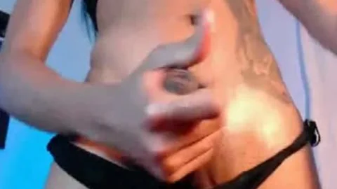 fantastic cumshot From large cock Trans