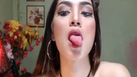 tranny Teasing you With Her 9 Inch sex dildo