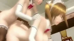 sheboy 3d hentai Maid Tittyfucked And lovely bawdy cleft banged