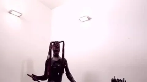 Fetish ladyboy In Latex Suit And Mask bonks