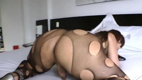 Transsexualangel.com - Brunette in lingerie masturbation