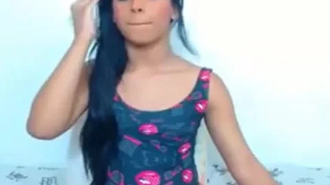 t-girl With gigantic penis In Leotard Masturbatingp
