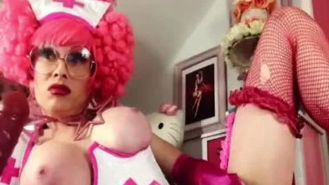 Nurse Sissy gigantic love muffins Masturbates penis