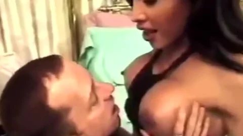 Vintage Of black Trans domme Rimmed By White guy