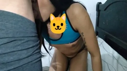 Latin Sissy Riding 10-Pounder, Jerks And Cums At The End