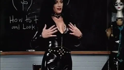 Slamming hard along with latina wearing latex