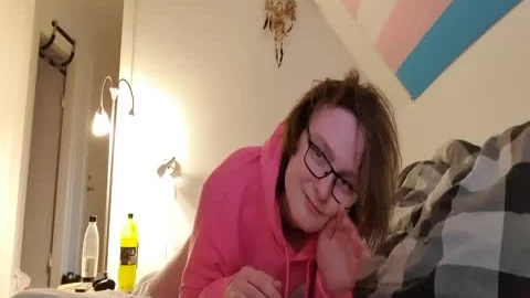 charming Femboy Riding fake penis while Wearing charming Pink Hoodie