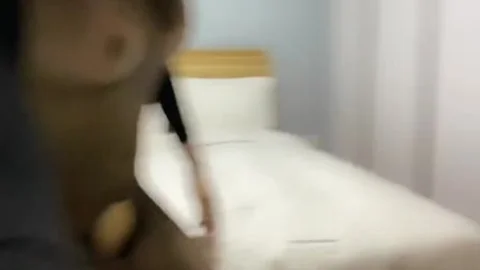 [TS米兰] 穿着连体黑丝口交被后入