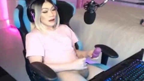 TS Ahri Fox sextoy cumshot