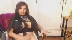 humongous melons sheboy Jerks Off Her gigantic penis