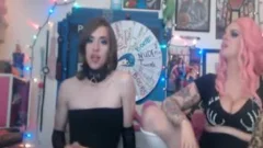 Skinny wild Femboy bonks chubby Pink Haired Emo Girlfriend