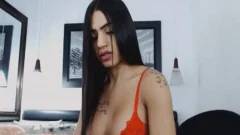 sleazy breasty tranny Tease And Jerking knob