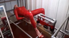 RachelSexyMaid - 34 - Dungeon Fuckmachine In Red Latex Catsuit