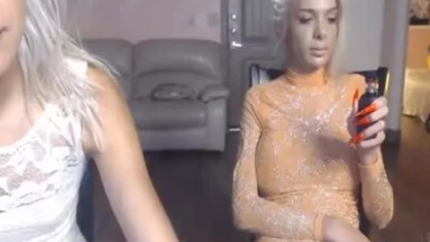 two tgirl engulfing And Masturbating In Live