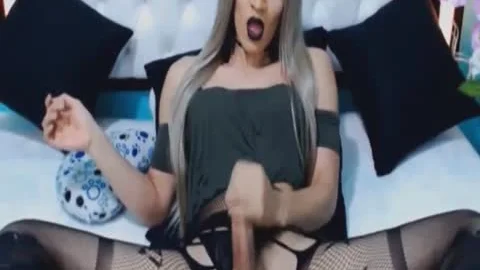 biggest Hard shemale ramrod In Solo Masturbation