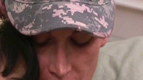 Her husband Came Back From The Military With boobs