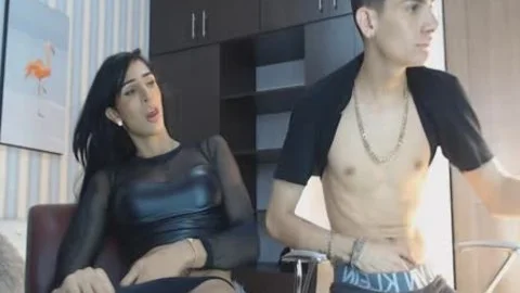 slutty tasty Trans Couples Masturbates Each Other