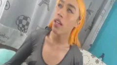 cam ladyboy Creampie anal