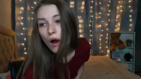 skinny Russian lady-man Strokes Her weenie On web camera