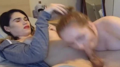 breasty Redhead babe sucking On A sexy shelady
