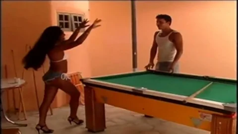 latina chick bandslamed On A Pool Table