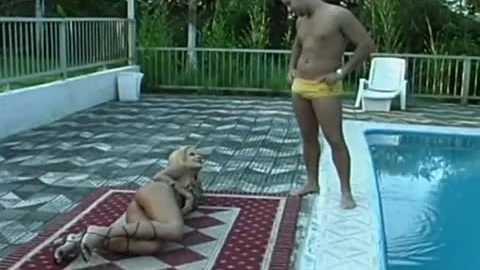 Sabrina De Felippo And Marcio Have Some Poolside Sex