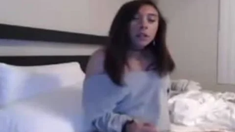 charming tranny In sofa Stroking Her penis