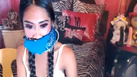 Two shemale Jerking Their enormous 10-Pounder On cam