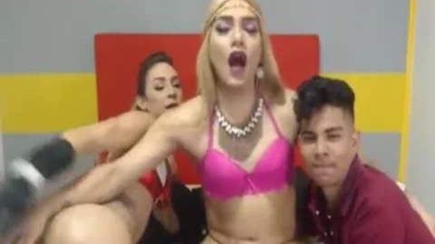 Two ladyboys, Three cocks - Www.trans4cams.com