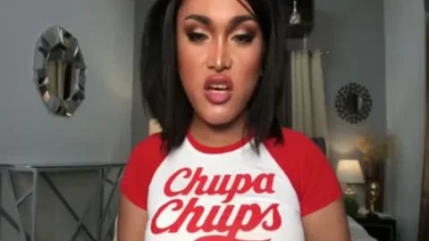 Fellipina tgirl tranny Live sperm Show