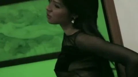 Ladyboy Sits On The Floor And Shows Her twat
