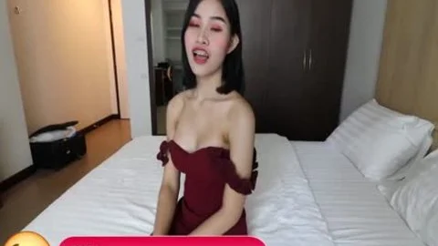 Young asian ladyboy doggy fucks in hotel