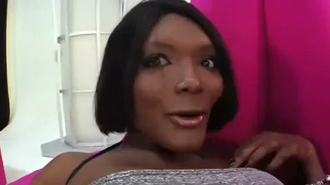 busty ebony jerk offs Off her thick Prick