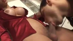 lad Cums whilst Two lady-man Dp Him
