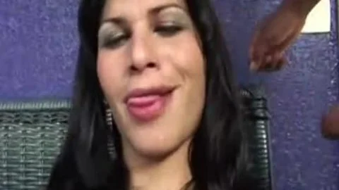 Travesti Renata Araujo Is Filled With cum
