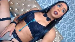 shemale In delicious underware Rubbing Her darksome 10-Pounder