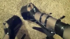 Crossdresser Playing With dildo